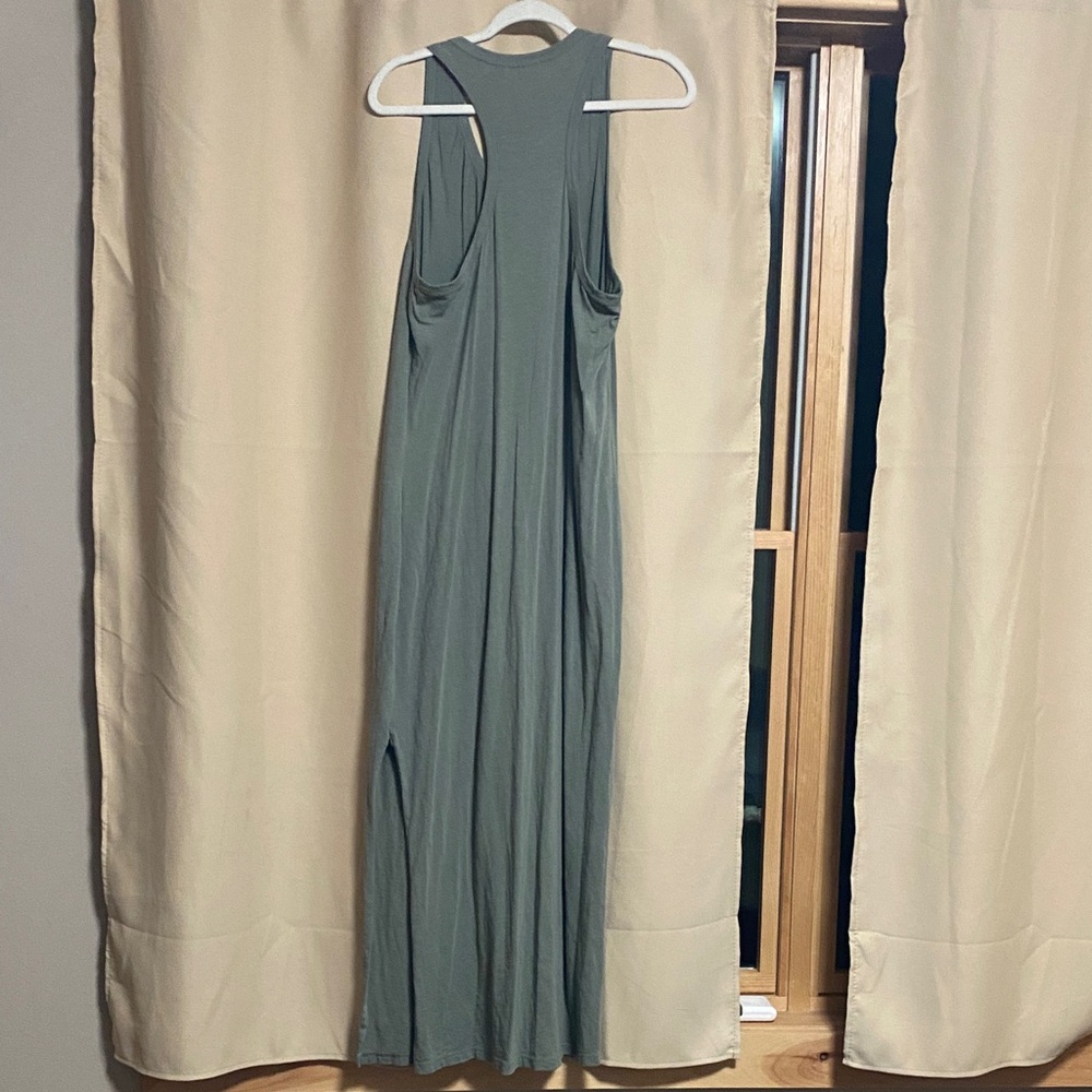 Anthropologie Sundry Casual Olive Green Sleeveless Tank Maxi Dress - Picture 4 of 6